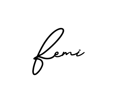 Also we have Femi name is the best signature style. Create professional handwritten signature collection using AmerikaSignatureDemo-Regular autograph style. Femi signature style 3 images and pictures png