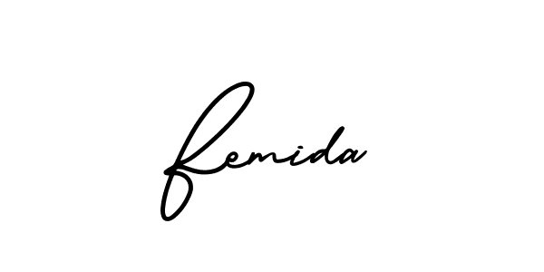 Design your own signature with our free online signature maker. With this signature software, you can create a handwritten (AmerikaSignatureDemo-Regular) signature for name Femida. Femida signature style 3 images and pictures png