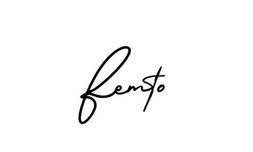 How to make Femto signature? AmerikaSignatureDemo-Regular is a professional autograph style. Create handwritten signature for Femto name. Femto signature style 3 images and pictures png