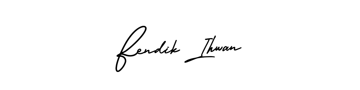 Design your own signature with our free online signature maker. With this signature software, you can create a handwritten (AmerikaSignatureDemo-Regular) signature for name Fendik Ihwan. Fendik Ihwan signature style 3 images and pictures png