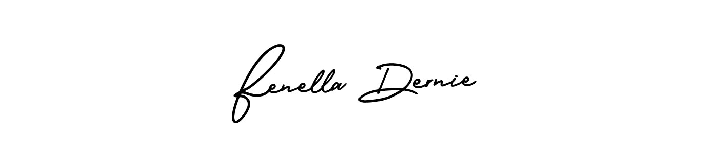 Fenella Dernie stylish signature style. Best Handwritten Sign (AmerikaSignatureDemo-Regular) for my name. Handwritten Signature Collection Ideas for my name Fenella Dernie. Fenella Dernie signature style 3 images and pictures png
