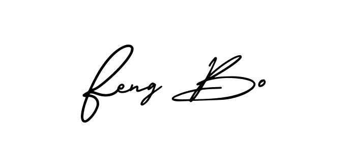 Make a beautiful signature design for name Feng Bo. With this signature (AmerikaSignatureDemo-Regular) style, you can create a handwritten signature for free. Feng Bo signature style 3 images and pictures png