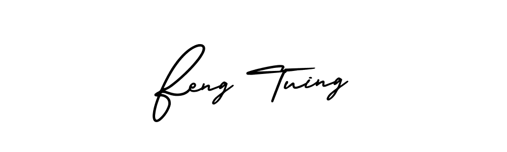 Use a signature maker to create a handwritten signature online. With this signature software, you can design (AmerikaSignatureDemo-Regular) your own signature for name Feng Tuing. Feng Tuing signature style 3 images and pictures png