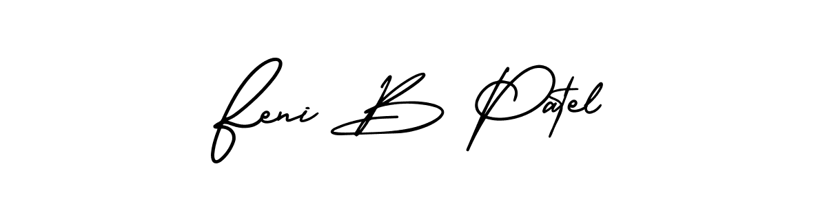 Create a beautiful signature design for name Feni B Patel. With this signature (AmerikaSignatureDemo-Regular) fonts, you can make a handwritten signature for free. Feni B Patel signature style 3 images and pictures png