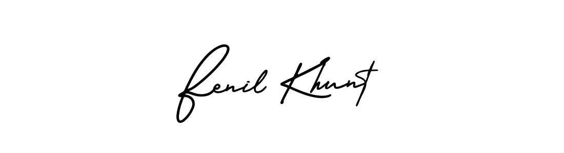 Use a signature maker to create a handwritten signature online. With this signature software, you can design (AmerikaSignatureDemo-Regular) your own signature for name Fenil Khunt. Fenil Khunt signature style 3 images and pictures png