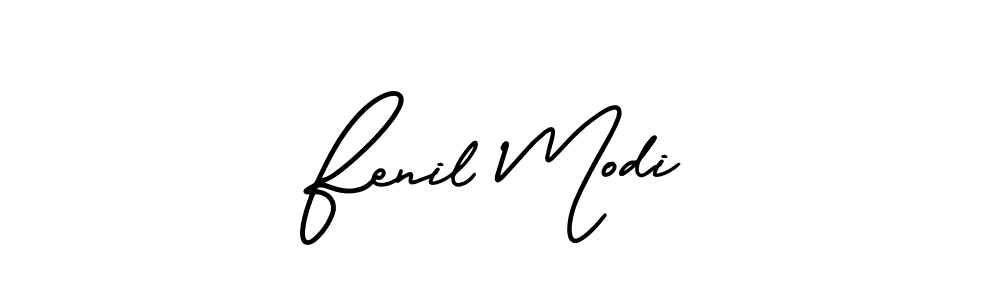 It looks lik you need a new signature style for name Fenil Modi. Design unique handwritten (AmerikaSignatureDemo-Regular) signature with our free signature maker in just a few clicks. Fenil Modi signature style 3 images and pictures png