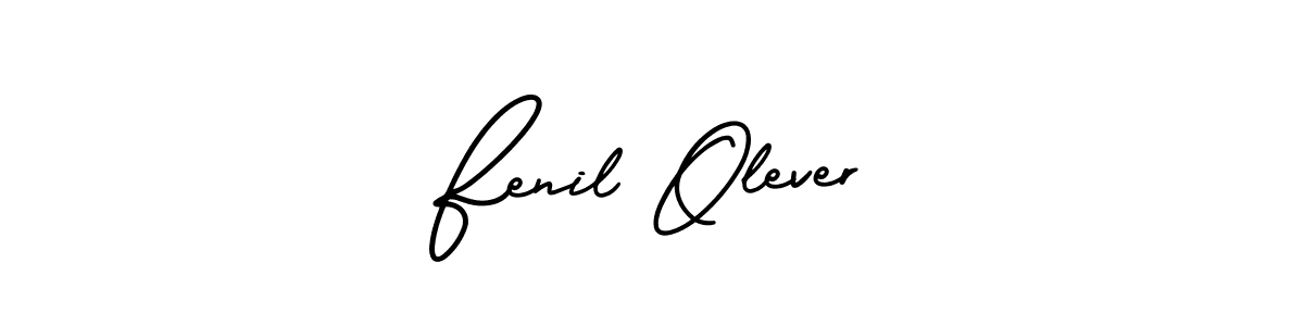 How to make Fenil Olever name signature. Use AmerikaSignatureDemo-Regular style for creating short signs online. This is the latest handwritten sign. Fenil Olever signature style 3 images and pictures png
