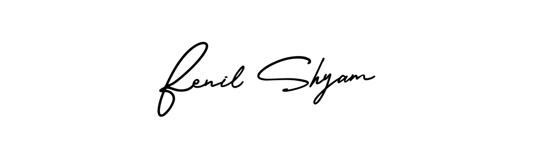 How to make Fenil Shyam name signature. Use AmerikaSignatureDemo-Regular style for creating short signs online. This is the latest handwritten sign. Fenil Shyam signature style 3 images and pictures png