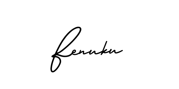 How to make Fenuku name signature. Use AmerikaSignatureDemo-Regular style for creating short signs online. This is the latest handwritten sign. Fenuku signature style 3 images and pictures png