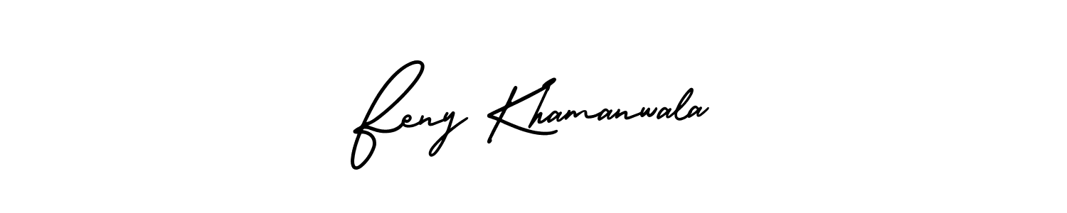 Make a short Feny Khamanwala signature style. Manage your documents anywhere anytime using AmerikaSignatureDemo-Regular. Create and add eSignatures, submit forms, share and send files easily. Feny Khamanwala signature style 3 images and pictures png