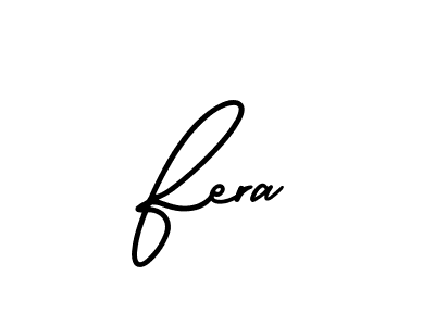 Use a signature maker to create a handwritten signature online. With this signature software, you can design (AmerikaSignatureDemo-Regular) your own signature for name Fera. Fera signature style 3 images and pictures png