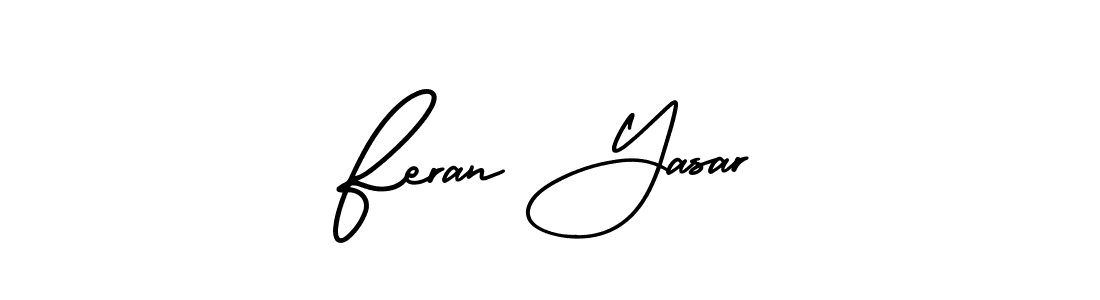 Also You can easily find your signature by using the search form. We will create Feran Yasar name handwritten signature images for you free of cost using AmerikaSignatureDemo-Regular sign style. Feran Yasar signature style 3 images and pictures png