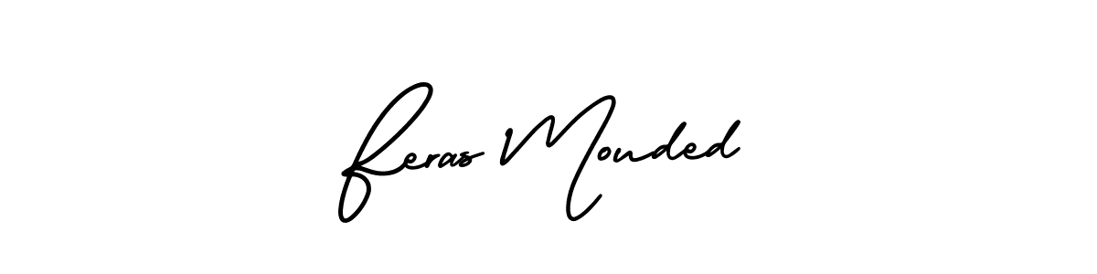 You can use this online signature creator to create a handwritten signature for the name Feras Mouded. This is the best online autograph maker. Feras Mouded signature style 3 images and pictures png