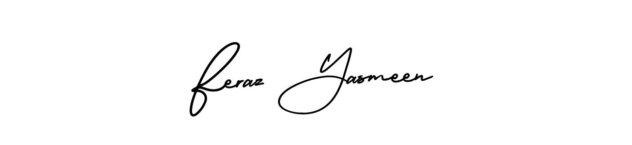 How to make Feraz Yasmeen signature? AmerikaSignatureDemo-Regular is a professional autograph style. Create handwritten signature for Feraz Yasmeen name. Feraz Yasmeen signature style 3 images and pictures png