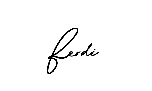 It looks lik you need a new signature style for name Ferdi. Design unique handwritten (AmerikaSignatureDemo-Regular) signature with our free signature maker in just a few clicks. Ferdi signature style 3 images and pictures png