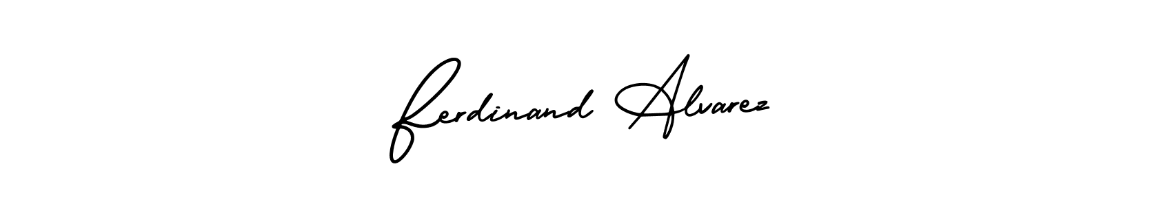 This is the best signature style for the Ferdinand Alvarez name. Also you like these signature font (AmerikaSignatureDemo-Regular). Mix name signature. Ferdinand Alvarez signature style 3 images and pictures png