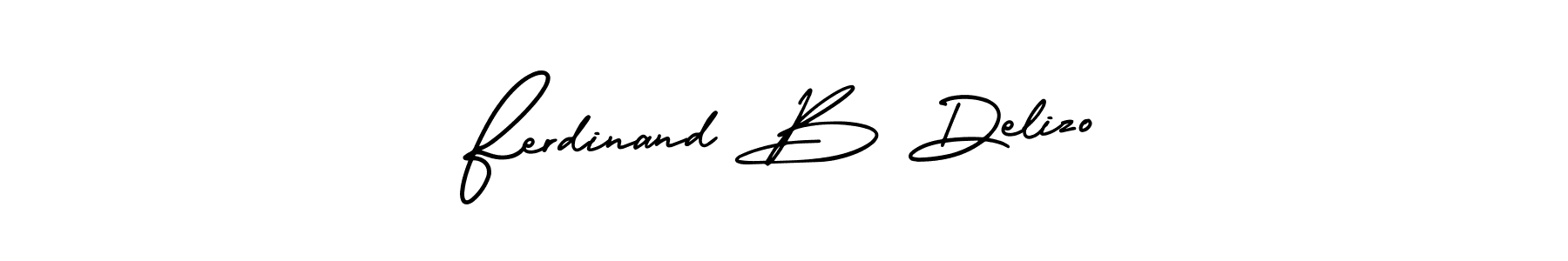 How to make Ferdinand B Delizo name signature. Use AmerikaSignatureDemo-Regular style for creating short signs online. This is the latest handwritten sign. Ferdinand B Delizo signature style 3 images and pictures png