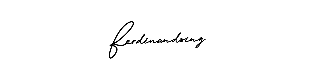 Ferdinandsing stylish signature style. Best Handwritten Sign (AmerikaSignatureDemo-Regular) for my name. Handwritten Signature Collection Ideas for my name Ferdinandsing. Ferdinandsing signature style 3 images and pictures png