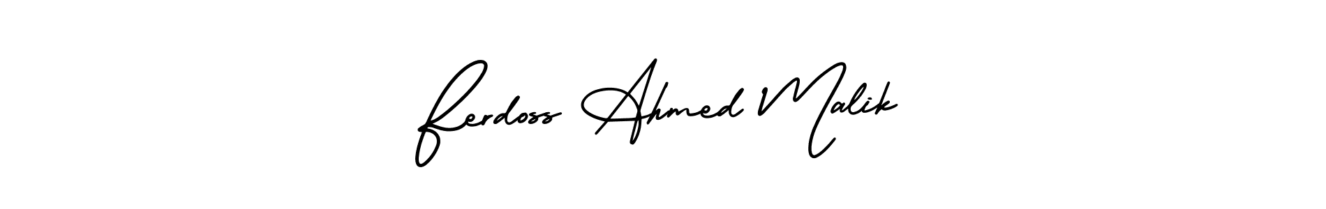 if you are searching for the best signature style for your name Ferdoss Ahmed Malik. so please give up your signature search. here we have designed multiple signature styles  using AmerikaSignatureDemo-Regular. Ferdoss Ahmed Malik signature style 3 images and pictures png