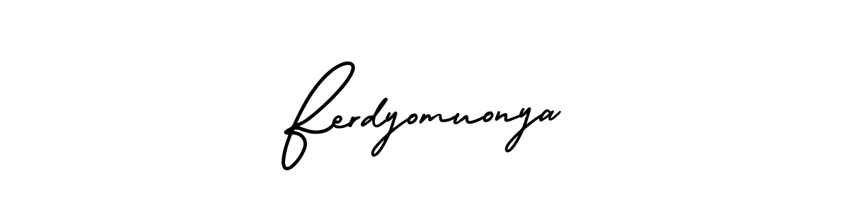 Create a beautiful signature design for name Ferdyomuonya. With this signature (AmerikaSignatureDemo-Regular) fonts, you can make a handwritten signature for free. Ferdyomuonya signature style 3 images and pictures png