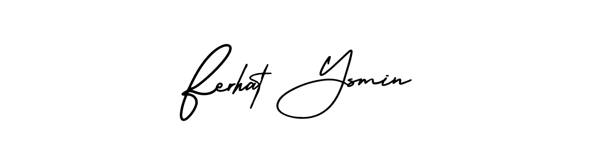 Make a beautiful signature design for name Ferhat Ysmin. With this signature (AmerikaSignatureDemo-Regular) style, you can create a handwritten signature for free. Ferhat Ysmin signature style 3 images and pictures png