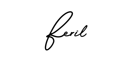 How to Draw Feril signature style? AmerikaSignatureDemo-Regular is a latest design signature styles for name Feril. Feril signature style 3 images and pictures png