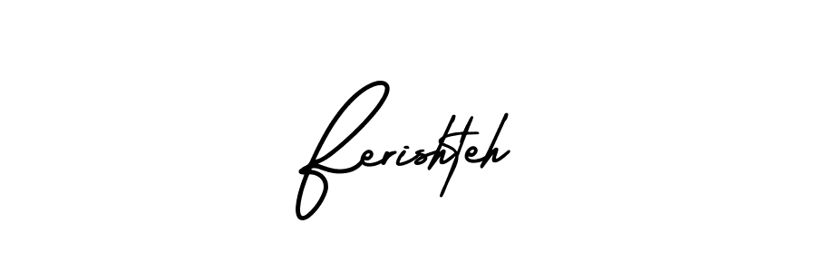This is the best signature style for the Ferishteh name. Also you like these signature font (AmerikaSignatureDemo-Regular). Mix name signature. Ferishteh signature style 3 images and pictures png