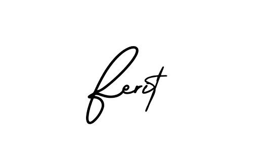 Also we have Ferit name is the best signature style. Create professional handwritten signature collection using AmerikaSignatureDemo-Regular autograph style. Ferit signature style 3 images and pictures png