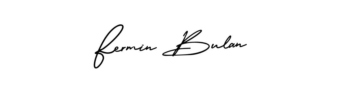 How to make Fermin Bulan signature? AmerikaSignatureDemo-Regular is a professional autograph style. Create handwritten signature for Fermin Bulan name. Fermin Bulan signature style 3 images and pictures png