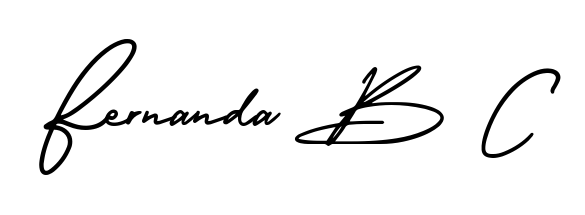 The AmerikaSignatureDemo-Regular font transforms the name Fernanda B C into an executive sign with sharp precision and distinguished character. Fernanda B C signature style 3 images and pictures png