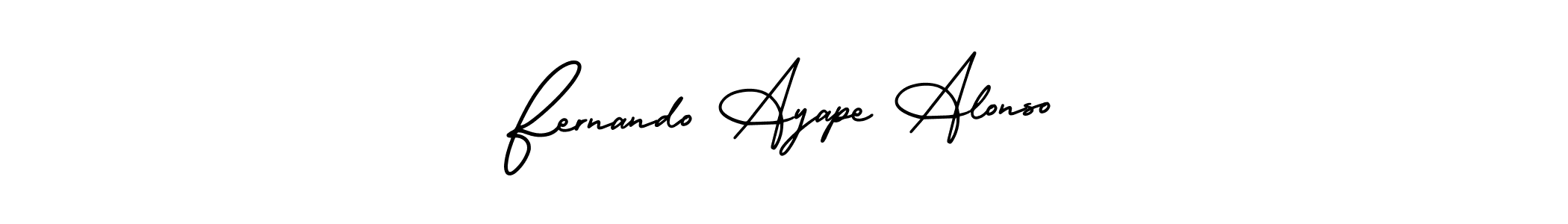 Make a beautiful signature design for name Fernando Ayape Alonso. With this signature (AmerikaSignatureDemo-Regular) style, you can create a handwritten signature for free. Fernando Ayape Alonso signature style 3 images and pictures png