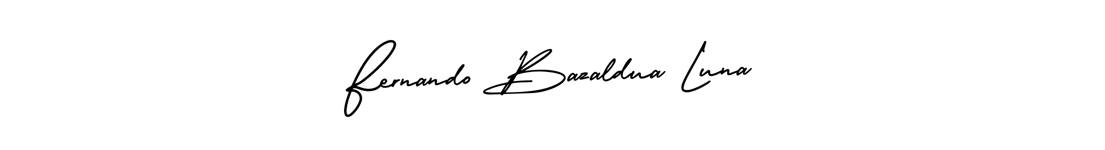 This is the best signature style for the Fernando Bazaldua Luna name. Also you like these signature font (AmerikaSignatureDemo-Regular). Mix name signature. Fernando Bazaldua Luna signature style 3 images and pictures png