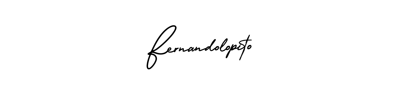 Fernandolopito stylish signature style. Best Handwritten Sign (AmerikaSignatureDemo-Regular) for my name. Handwritten Signature Collection Ideas for my name Fernandolopito. Fernandolopito signature style 3 images and pictures png