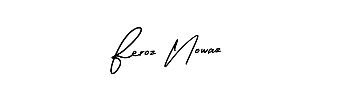 Make a beautiful signature design for name Feroz Nowaz. With this signature (AmerikaSignatureDemo-Regular) style, you can create a handwritten signature for free. Feroz Nowaz signature style 3 images and pictures png