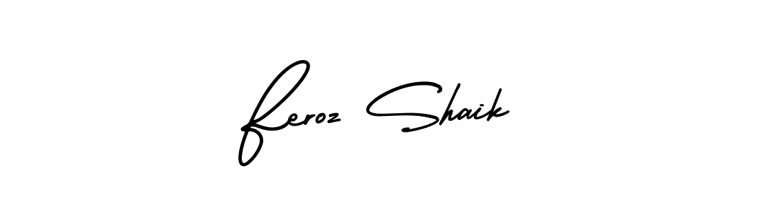 Use a signature maker to create a handwritten signature online. With this signature software, you can design (AmerikaSignatureDemo-Regular) your own signature for name Feroz Shaik. Feroz Shaik signature style 3 images and pictures png