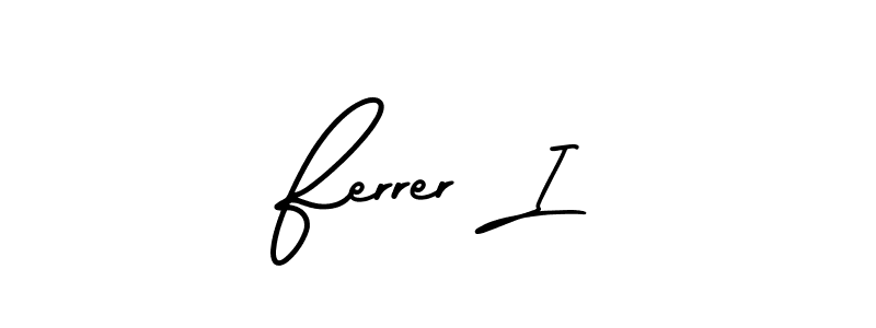 Also we have Ferrer I name is the best signature style. Create professional handwritten signature collection using AmerikaSignatureDemo-Regular autograph style. Ferrer I signature style 3 images and pictures png