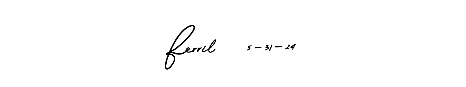 Design your own signature with our free online signature maker. With this signature software, you can create a handwritten (AmerikaSignatureDemo-Regular) signature for name Ferril   5-31-24. Ferril   5-31-24 signature style 3 images and pictures png