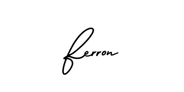 Design your own signature with our free online signature maker. With this signature software, you can create a handwritten (AmerikaSignatureDemo-Regular) signature for name Ferron. Ferron signature style 3 images and pictures png