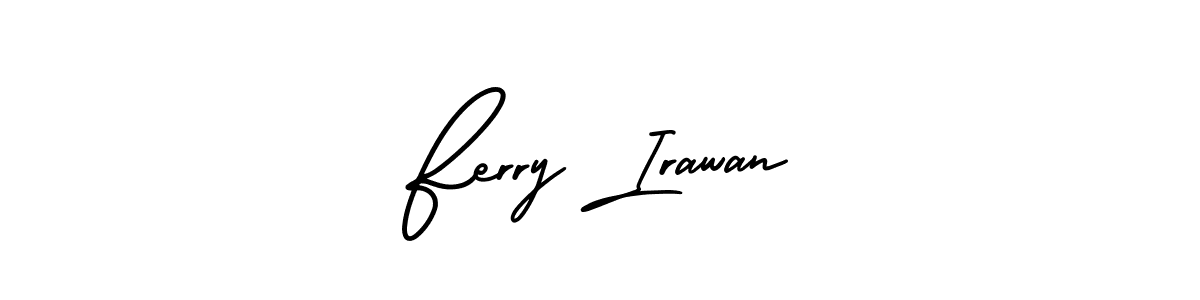 The best way (AmerikaSignatureDemo-Regular) to make a short signature is to pick only two or three words in your name. The name Ferry Irawan include a total of six letters. For converting this name. Ferry Irawan signature style 3 images and pictures png