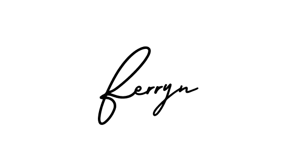 Use a signature maker to create a handwritten signature online. With this signature software, you can design (AmerikaSignatureDemo-Regular) your own signature for name Ferryn. Ferryn signature style 3 images and pictures png