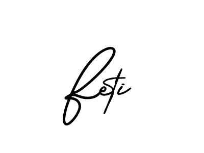 Design your own signature with our free online signature maker. With this signature software, you can create a handwritten (AmerikaSignatureDemo-Regular) signature for name Feti. Feti signature style 3 images and pictures png