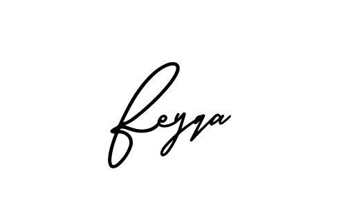 You should practise on your own different ways (AmerikaSignatureDemo-Regular) to write your name (Feyqa) in signature. don't let someone else do it for you. Feyqa signature style 3 images and pictures png