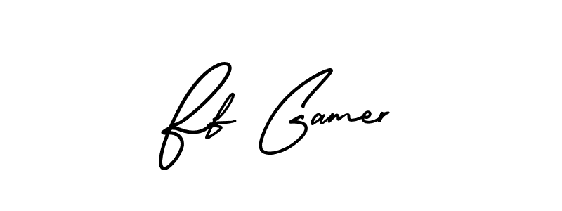 How to make Ff Gamer signature? AmerikaSignatureDemo-Regular is a professional autograph style. Create handwritten signature for Ff Gamer name. Ff Gamer signature style 3 images and pictures png