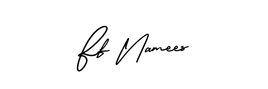 Design your own signature with our free online signature maker. With this signature software, you can create a handwritten (AmerikaSignatureDemo-Regular) signature for name Ff Namees. Ff Namees signature style 3 images and pictures png