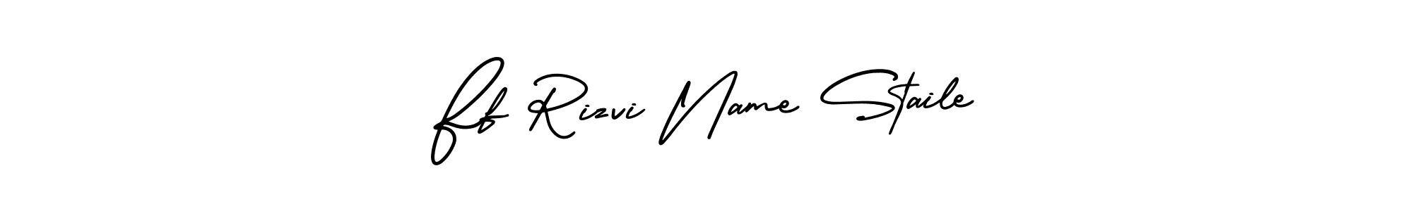 This is the best signature style for the Ff Rizvi Name Staile name. Also you like these signature font (AmerikaSignatureDemo-Regular). Mix name signature. Ff Rizvi Name Staile signature style 3 images and pictures png