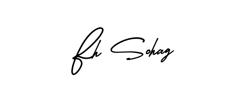 How to make Fh Sohag signature? AmerikaSignatureDemo-Regular is a professional autograph style. Create handwritten signature for Fh Sohag name. Fh Sohag signature style 3 images and pictures png