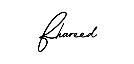 Practice writing Fhareed with the flow of AmerikaSignatureDemo-Regular lettering. A fantastic source of inspiration for developing your personal signature style. Fhareed signature style 3 images and pictures png