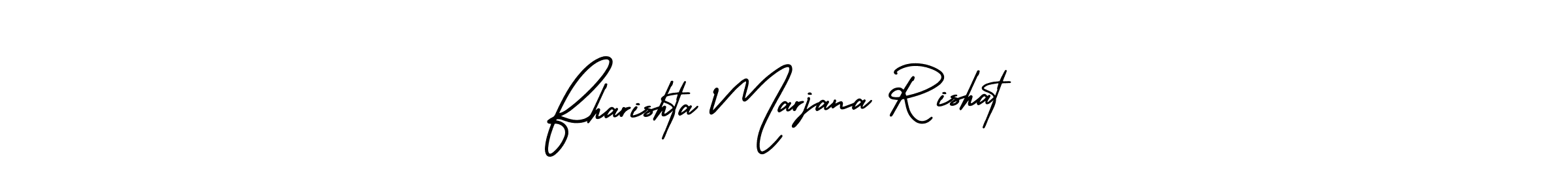 Also You can easily find your signature by using the search form. We will create Fharishta Marjana Rishat name handwritten signature images for you free of cost using AmerikaSignatureDemo-Regular sign style. Fharishta Marjana Rishat signature style 3 images and pictures png