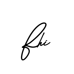 You should practise on your own different ways (AmerikaSignatureDemo-Regular) to write your name (Fhi) in signature. don't let someone else do it for you. Fhi signature style 3 images and pictures png