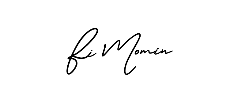 Best and Professional Signature Style for Fi Momin. AmerikaSignatureDemo-Regular Best Signature Style Collection. Fi Momin signature style 3 images and pictures png